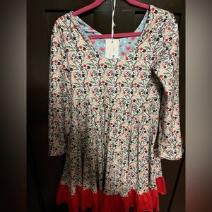 Girls p cottontail reversible dress Christmas /valentines